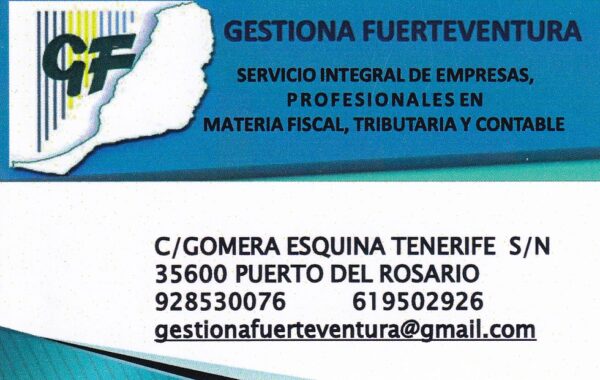 Gestiona Fuerteventura Administración, Asesoría, Contable, Empresas, Fiscal, Gestión, Laboral, Mercantil, Autónomo (Puerto del Rosario Fuerteventura Islas Canarias España)