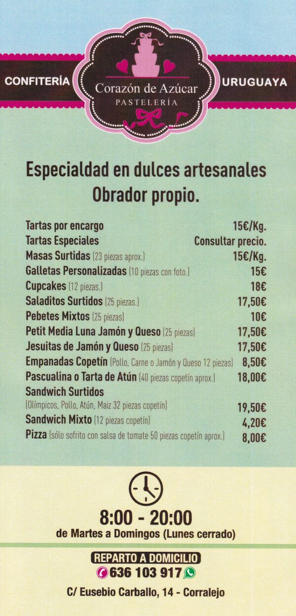 Corazón De Azúcar Pastelería